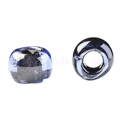 TOHOラウンドシードビーズ  日本製シードビーズ  （クリスタルネイビーブルーの裏地付き光沢362)個  8/0  3mm  穴：1mm  約222PCS /ボトル  10 G /ボトル&nbsp;SEED-JPTR08-0362
