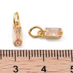 Adornos de latón micropavé de circonia cúbica&nbsp;ZIRC-F111-03G-11