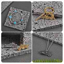 6 pz 3 colori in ottone micro pavé di ciondoli in zirconi trasparenti&nbsp;ZIRC-SZ0003-14