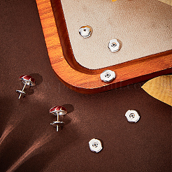 4 пара 925 серебряных гайки для ушей STER-BBC0007-57P