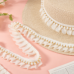 5 ярд плиссированных кружевных лент из органзы OCOR-PH0004-04