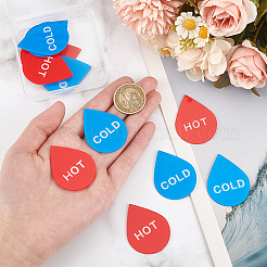 12 шт. двухцветные акриловые публичные знаки AJEW-CP0007-39