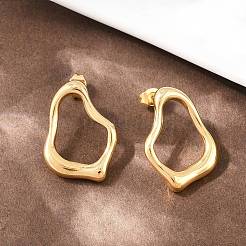 Pendientes de botón de acero inoxidable 304&nbsp;EJEW-G457-01G