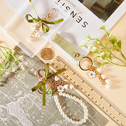 3шт 3 стиля сплав эмалированный брелок с подвеской сакура HJEW-CP0001-13