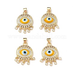 Pendenti malocchio a lume con zirconi colorati&nbsp;ZIRC-L102-14G