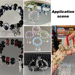 2 прядь хрустящие стеклянные бусины нити&nbsp;GLAA-LT0001-01A