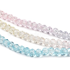 Brins de perles de verre peints transparents&nbsp;LS-DGLA-A034-T2mm-A21