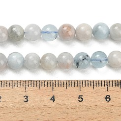 Natürliche Aquamarin Perlen Stränge&nbsp;G-F591-29A-6mm-02