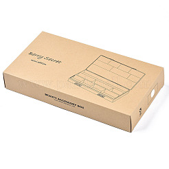 長方形ポリプロピレン（pp）ビーズ保管容器  蝶番を付けられたふたおよび8つのグリッドが付いている  艶消し  透明  25.3x12.4x3.6cm  穴：8mm  コンパートメント：54~247x34~47mm&nbsp;LS-CON-S043-047B