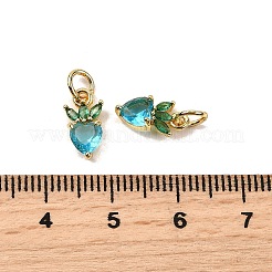 Латунные микро проложить кубического циркония подвески ZIRC-H119-06G-M