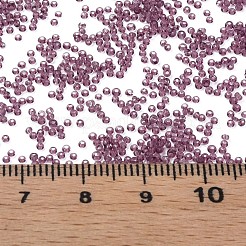 透明チェコガラスシードビーズ15/0個  ラウンド  オールドローズ  1.5x1mm  穴：0.5mm  約500 G /袋&nbsp;SEED-N004-004-05