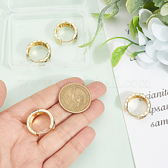 2 пара двухцветных серег-колец из латуни с покрытием&nbsp;EJEW-BBC0002-11