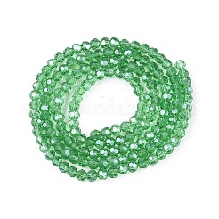 Galvanisieren transparente Glasperlen Stränge&nbsp;LS-EGLA-A035-T3mm-A21