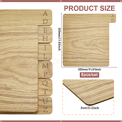 Schallplattentrenner aus Holz&nbsp;AJEW-WH0678-14