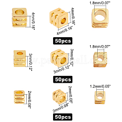 150шт 3 стиля латунные распорные бусины&nbsp;KK-FH0003-57