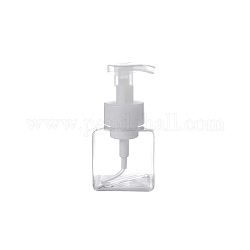250ml詰め替え式petgプラスチック発泡石鹸ディスペンサー  PPプラスチックポンプを使って  シャワー用  液体石鹸  透明  14.4x7cm  容量：250ml（8.45液量オンス）