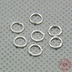 925 runde Ringe aus Sterlingsilber, verlötete Biegeringe, geschlossene Ringe springen, 5x0.8 mm, Bohrung: 3.5 mm