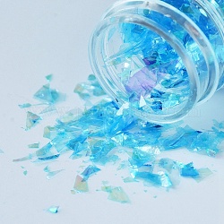 Paillettes de bonbons en plastique/puce de paillette, Modèle de Remplissage en Résine, pour la fabrication de bijoux en résine époxy, bleu profond du ciel, 3~25x2.8~6.5mm