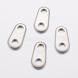Cadena de 201 piezas de acero inoxidable, conectores de extensor de cadena, oval, color acero inoxidable, 10x5x0.7mm, agujero: 2 mm