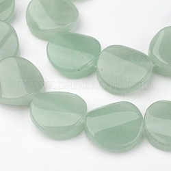 Chapelets de perle verte d'aventurine naturel, torsion rond, 16x6mm, Trou: 1mm, Environ 24 pcs/chapelet, 15.4 pouce