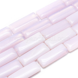 Opalite Beads Strands, Rectangle, 39~40x14.5~15x7mm, Hole: 1.6mm, about 10pcs/strand, 15.55 inch(39.5cm)