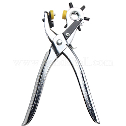 Staninless Steel 3-In-1 Grommet Eyelet Pliers Tool, with Hole Puncher, Platinum, 21.5x10cm
