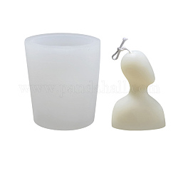 Moules en silicone pour bougies en forme d'enfant, pour la fabrication de bougies parfumées, blanc, 5.8x4.9x3.8 cm, diamètre intérieur: 40x21mm.
