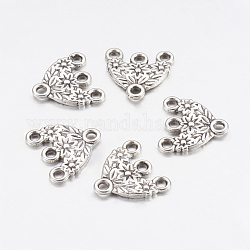 Tibetan Style Links, Antique Silver Lead Free, Cadmium Free and Nickel Free, Hat, 15x16x2mm, Hole: 2mm