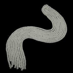 Imitation Jade Glass Bead Strands, Faceted, Rondelle, White, 8x6mm, Hole: 1mm, about 68pcs/strand, 17.3inch