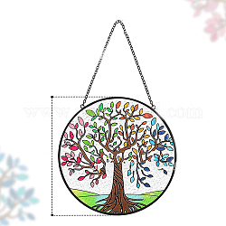 Акриловое дерево жизни подвесное украшение, для домашнего украшения стены окна дома, красочный, 160 мм