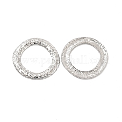 304 anello di congiunzione in acciaio inox, anello tondo martellato, colore acciaio inossidabile, 32.5x1.5mm, Foro: 20.5 mm