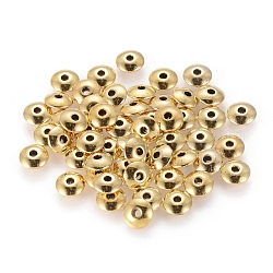 Tibetan Style Spacer Beads, Lead Free & Cadmium Free, Flat Round, Antique Golden, 6x2mm, Hole: 1.5mm