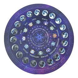 Stuoie d'altare a pendolo rotonde in gomma ecologica, gommino cielo stellato per divinazione, tovaglia a cubo di metatron, panno di carta dei tarocchi, porpora, 220x3mm