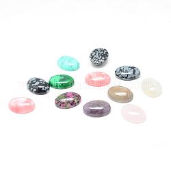 Cabochons de pierres précieuses naturelles et synthétiques, mixedstyle, ovale, couleur mixte, 25x18x7mm