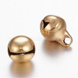 Ion Plating(IP) 304 Stainless Steel Bell Charms, Golden, 11x8mm, Hole: 1.8mm