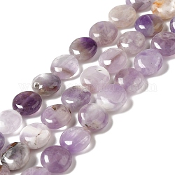 Natürlichen Amethyst Perlen Stränge, Flachrund, 10x4.5 mm, Bohrung: 1.2 mm, ca. 40 Stk. / Strang, 15.55'' (39.5 cm)
