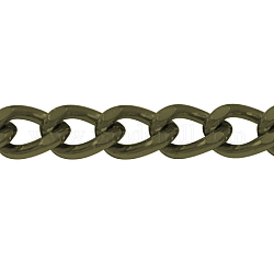 Iron Twisted Chains, Unwelded, Nickel Free, Oval, Antique Bronze, 6.4x4.5x1.5mm