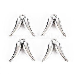 Tibetan Style Alloy Charms, Lead Free & Cadmium Free, Pepper, Antique Silver, 13.5x14.5x3mm, Hole: 1.6mm, about 521pcs/500g