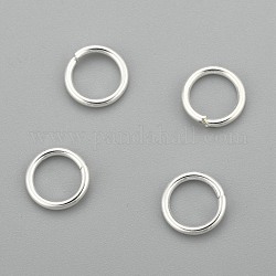 304 anelli di salto in acciaio inox, anelli di salto aperti, argento, 18 gauge, 7x1mm, diametro interno: 5mm
