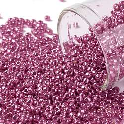 Toho perline rotonde, perline giapponesi, (pf563) permafinish rosa caldo metallizzato, 11/0, 2.2mm, Foro: 0.8 mm, circa 5555pcs/50g