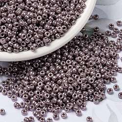 Miyuki runde Rocailles Perlen, japanische Saatperlen, 8/0, (rr437) undurchsichtiger lila Glanz, 8/0, 3 mm, Bohrung: 1 mm, ca. 2111~2277 Stk. / 50 g