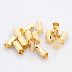 Perline colonna di ottone, perline con foro grande, oro, 10x5mm, Foro: 4.5 mm