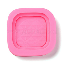 DIY Dressing Case Food Grade Silicone Fondant Molds, for DIY Cake Decoration, UV & Epoxy Resin Jewelry Making, Hot Pink, 73x76x19mm, Inner Diameter: 59x60mm