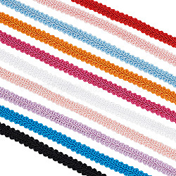 Gorgecraft 20 ярд 10 цвета полиэстер сороконожка тесьма кружевная отделка, крафт-лента для новобрачных, костюм, ювелирные изделия, рукоделие и шитье, разноцветные, 1/2