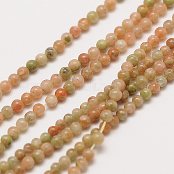 Naturali Unakite perle tonde fili, 2mm, Foro: 0.8 mm, circa 184pcs/filo, 16 pollice