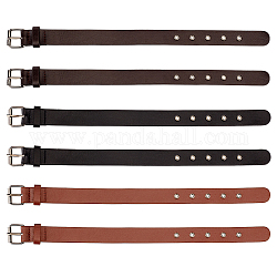 Cintura polsino in similpelle stile 6 pz 3, cinturini per le maniche della giacca del cappotto, tradizionali cinghie di estensione del kilt, con fibbia in ferro, colore misto, 40.7~42cm, 2pcs / style