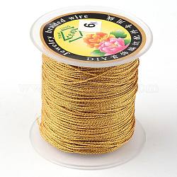 丸いメタリック糸  12プライ  ゴールド  1mm  約54.68ヤード（50m）/ロール