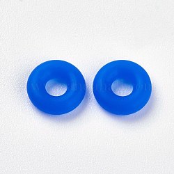 Perle di silicone, bricolage fai-da-te, ciambella, blu royal, 5x2mm, Foro: 1 mm
