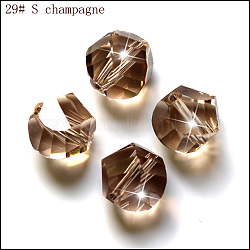 Perles d'imitation cristal autrichien, grade AAA, facette, polygone, burlywood, 10mm, Trou: 0.9~1mm