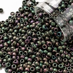 Toho perles de rocaille rondes, Perles de rocaille japonais, (708) cassiopeia de couleur mate, 8/0, 3mm, Trou: 1mm, environ 220 pcs/10 g